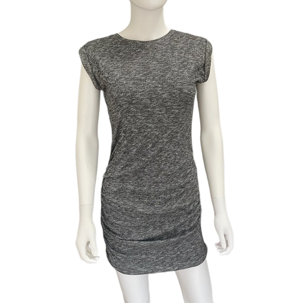 Knit, mini sweater dress,short sleeves